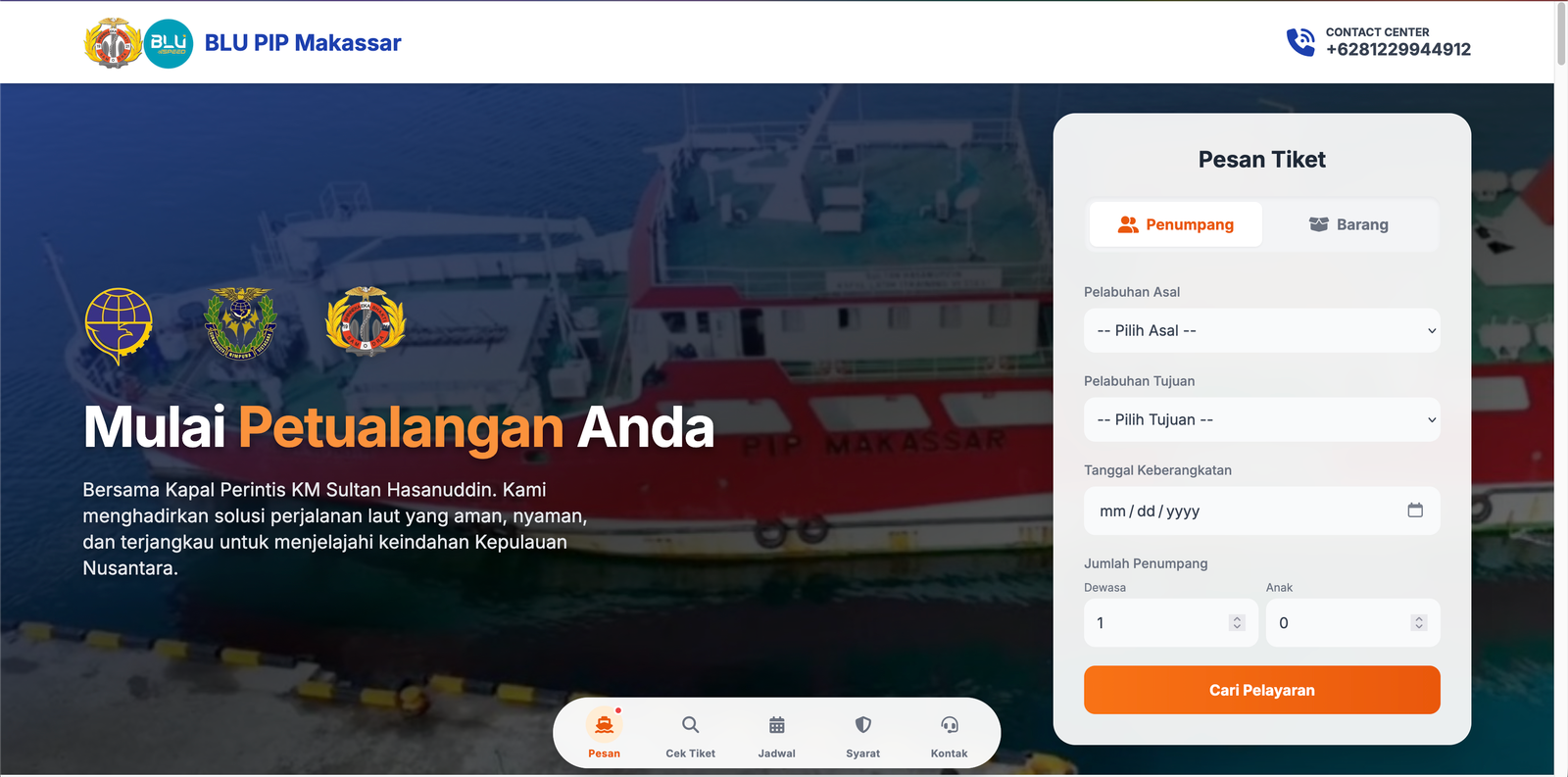 KM Sultan Hasanuddin Ship E-Ticketing